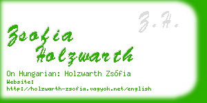 zsofia holzwarth business card